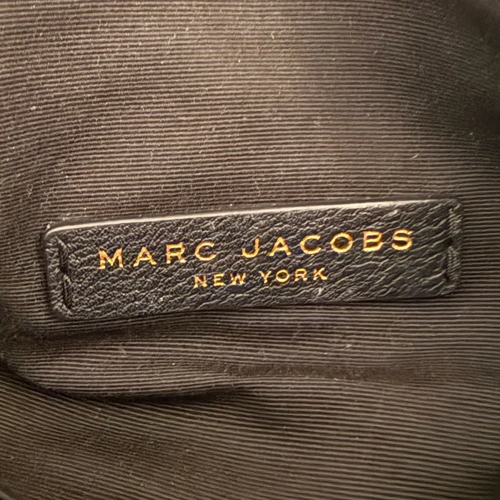 Marc Jacobs Empire City Crossbody Saddle Bag Black Pebbled Leather
